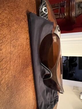 Oakley Brown and Silver Sport Sunglasses